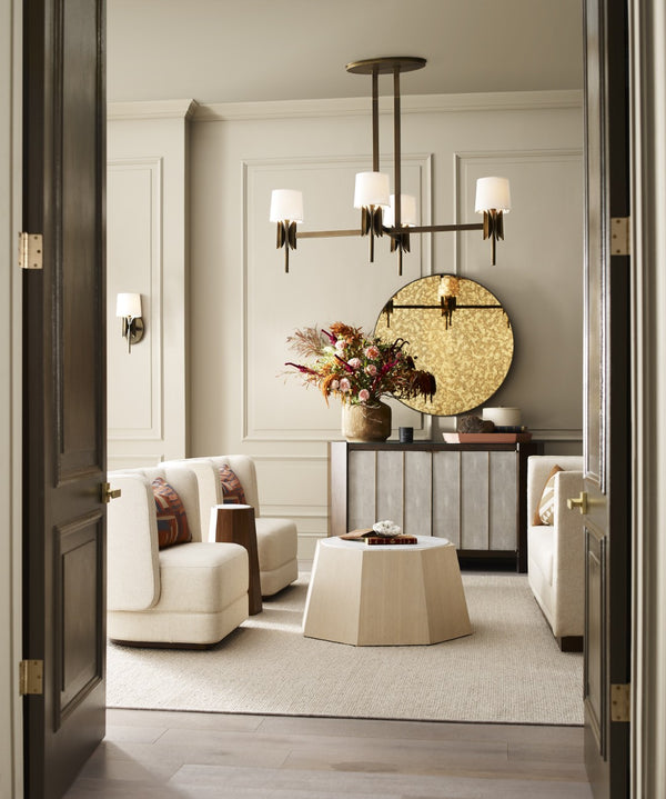 Wildwood Laurence Honed Carrera Marble Top Coffee Table With Rift-Cut White Oak Base, Sculptural Inverted Pairable 295821