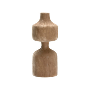 Wildwood Marley Hand-Crafted Italian Tall Vase — Matte Beige Mottled Ceramic, Rustic-Elegant Sculptural Decor 295828