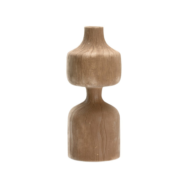 Wildwood Marley Hand-Crafted Italian Tall Vase — Matte Beige Mottled Ceramic, Rustic-Elegant Sculptural Decor 295828