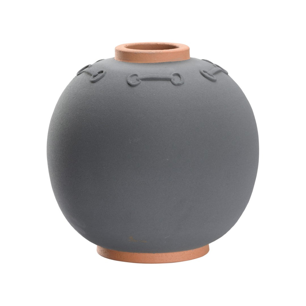 Wildwood Everly Chalky Black Terracotta Vase — Handcrafted In Italy, Matte Patina Finish For Rustic Minimalist DéCor 295831