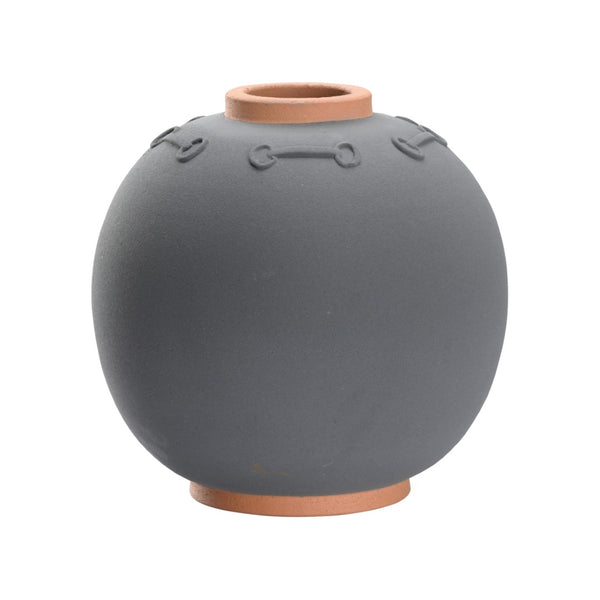 Wildwood Everly Chalky Black Terracotta Vase — Handcrafted In Italy, Matte Patina Finish For Rustic Minimalist DéCor 295831