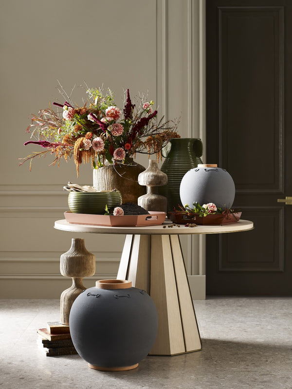 Wildwood June Ceramic Bowl — Handcrafted Italian Green Semi-Matte Glaze With Exposed Terracotta Base Accent 295832