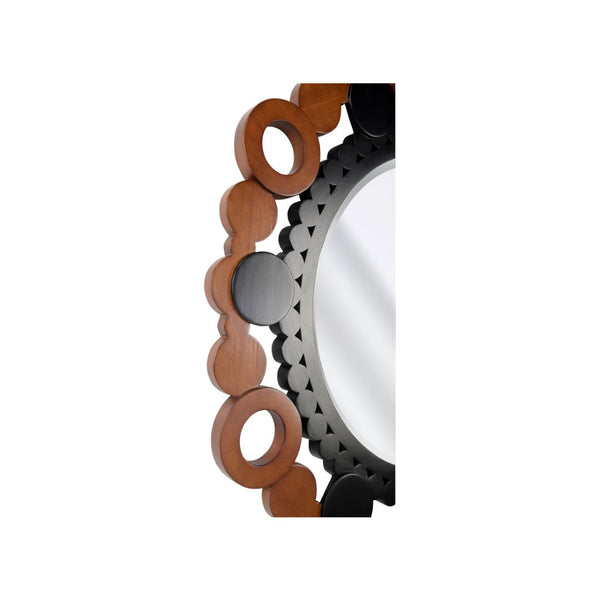 Gwen Wall Mirror Black, Brown 295835 Wildwood