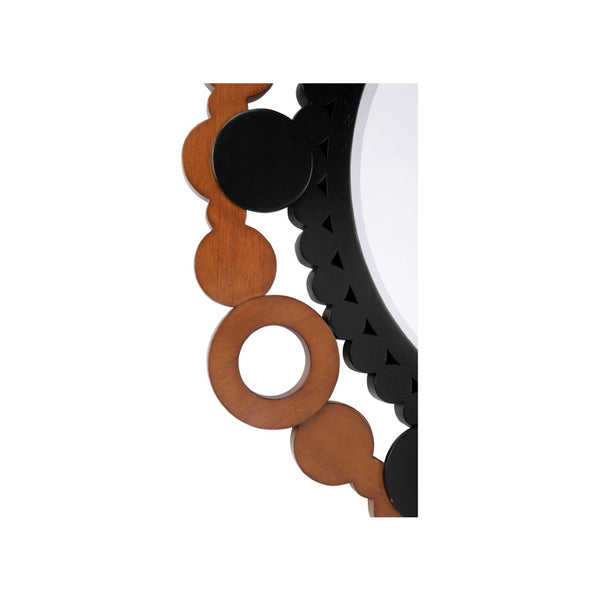 Gwen Wall Mirror Black, Brown 295835 Wildwood