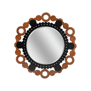 Gwen Wall Mirror Black, Brown 295835 Wildwood
