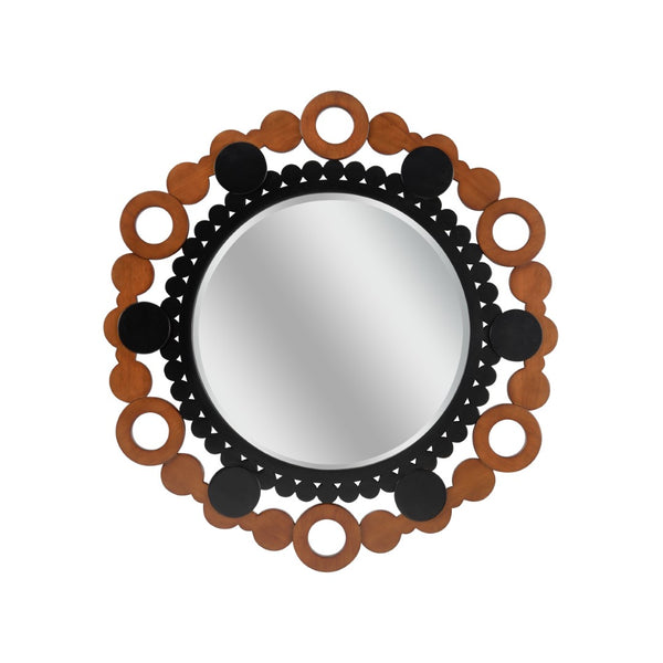 Gwen Wall Mirror Black, Brown 295835 Wildwood