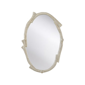 Timber Oval Mirror White/Cream 295838 Wildwood