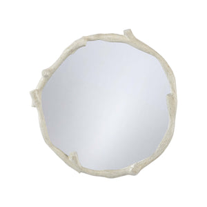 Timber Round Mirror White/Cream 295839 Wildwood