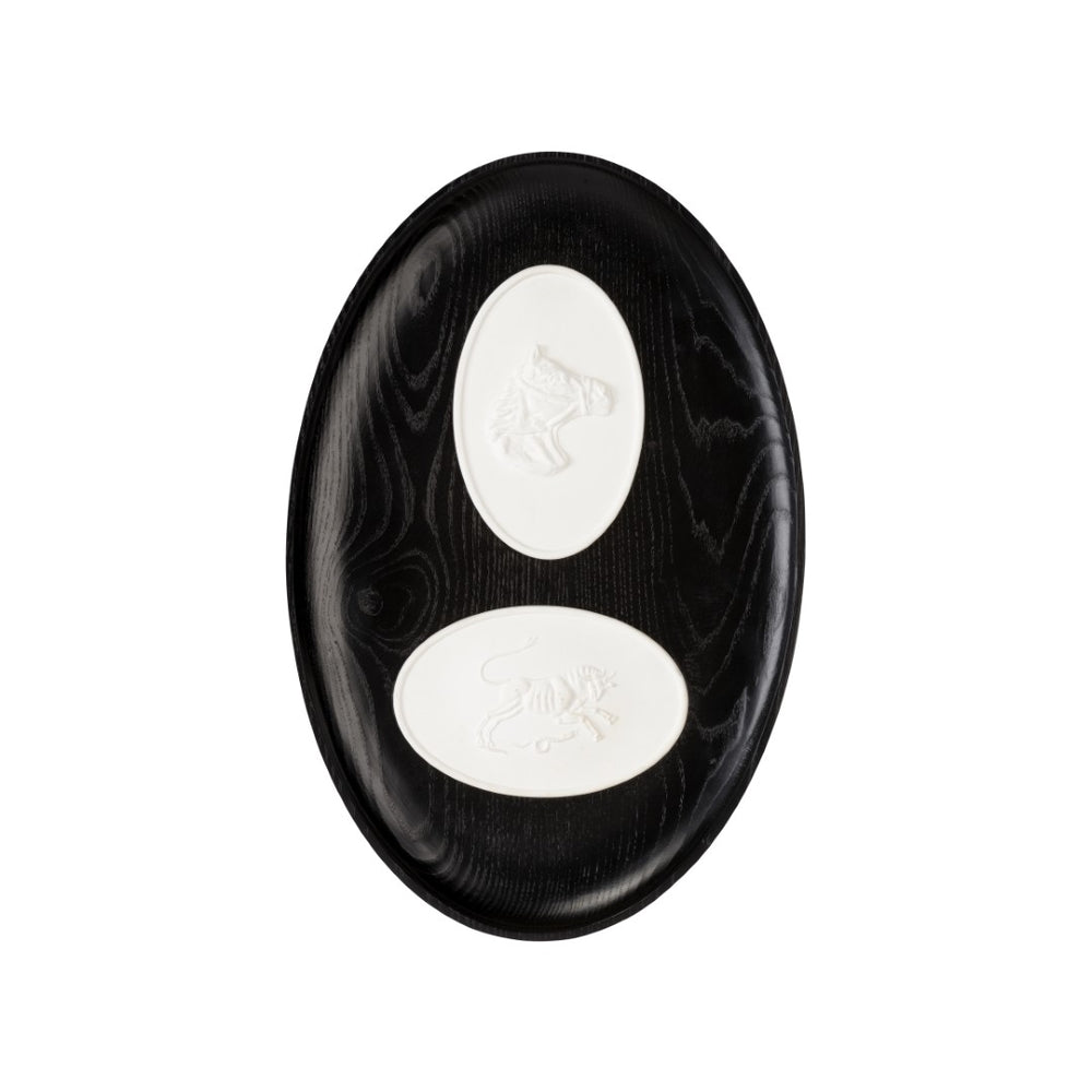 Wildwood Caballo Onyx-Framed Intaglios — Sculpted Plaster Horse & Bull Reliefs, Matte Ranch Elegance For Walls 295847