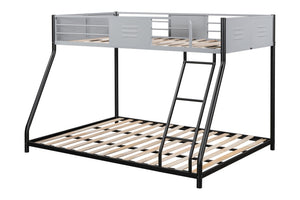English Elm Metal Twin Over Full Bunk Bed - Heavy-Duty Steel Frame, Safety Guardrails, No Box Spring Needed! W427P154966