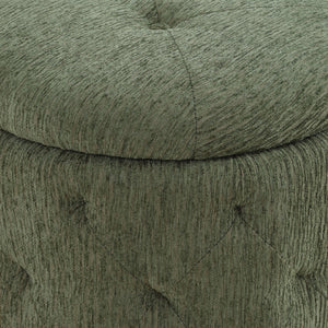 OSP Home Furnishings Erindale Round Storage Ottoman Pine