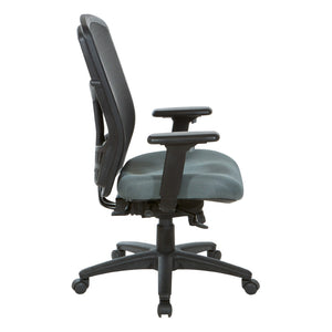 OSP Home Furnishings Progrid® High Back Ergonomic Mesh Office Chair with Lumbar Support and Adjustable Arms 90662-2M