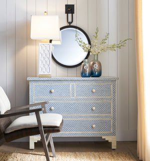 Wildwood Grenada Mirror Bronze — 33"H X 22"W Beveled Glass, Antique Bronze Iron Frame With Square Hook Detail 296035