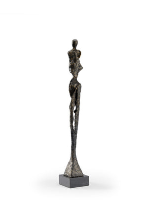 Wildwood Artemis Iron Sculpture In Warm Bronze Finish — Tall Slender Minimalist Accent For Mantels & Entryways 33.5h x 5.25w x 5.25d 296143