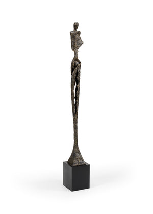 Wildwood Artemis Iron Sculpture In Warm Bronze Finish — Tall Slender Minimalist Accent For Mantels & Entryways 65.5h x 8w x 8d 296144