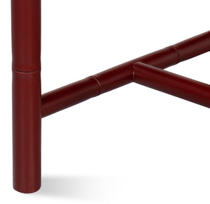 Sarreid Brighton Bamboo Side Chair Set Of 2 - Stylish Red With Birch Frame & White Sailcloth Elegance Red  29619