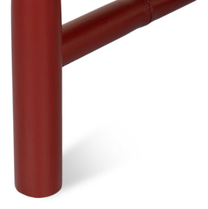 Sarreid Brighton Bamboo Side Chair Set Of 2 - Stylish Red With Birch Frame & White Sailcloth Elegance Red  29619