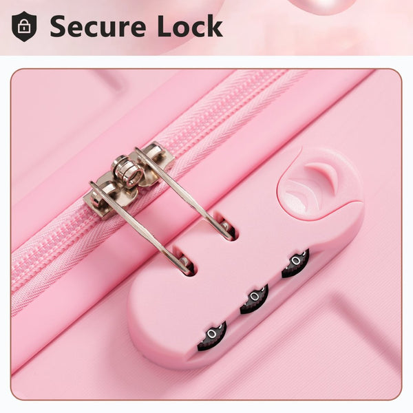 English Elm Luggage Set 3 Piece Abs Hard Shell Expandable Suitcase with Tsa Lock Spinner Wheels Pink N730P296584P