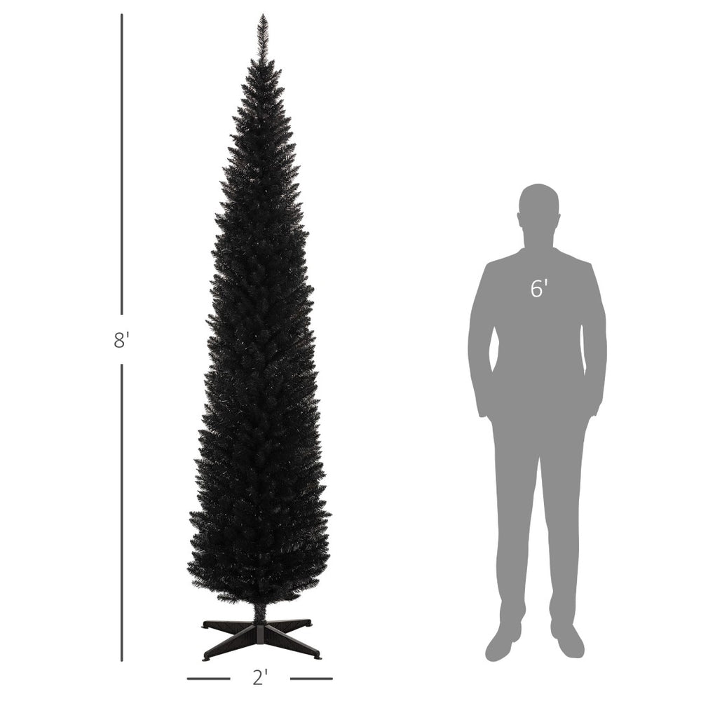 English Elm Snow Flocked Pink Pencil Artificial Christmas Tree for Entryway or Bedroom Corner T3971P414722