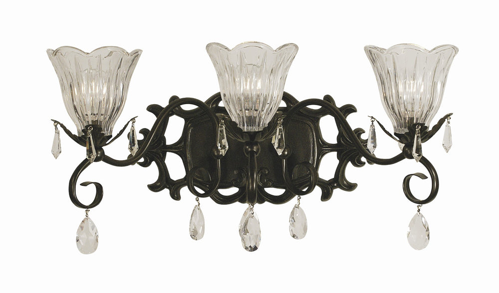 Framburg 3-light Organic Feminine Frame Sconce With Crystal Accents For Casual And Formal Decor Elegance Mahogany Bronze Metal 2963 Mb