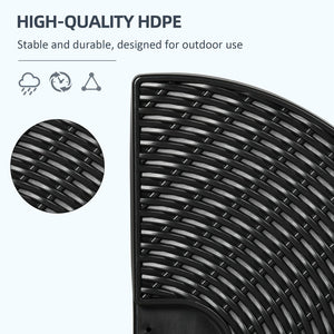 English Elm Outsunny Heavy-Duty Patio Umbrella Base Weights - 4-Piece Set, Fillable, Weather-Resistant Black W2225P174148-GIGA