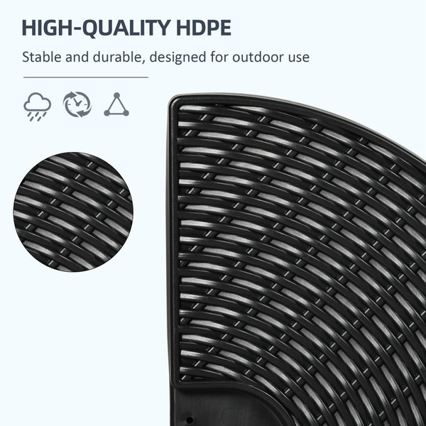 English Elm Outsunny Heavy-Duty Patio Umbrella Base Weights - 4-Piece Set, Fillable, Weather-Resistant Black W2225P174148-GIGA