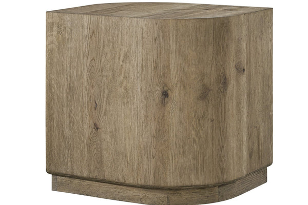 English Elm English Knotty Oak Veneer Accent Table with Rounded Edges for Living or Bedroom B2699P437958