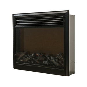 English Elm Acrylic Mirror Electric Fireplace Cabinet with Flame Effect for Modern Living Rooms W100535725