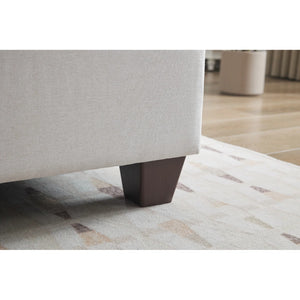English Elm Upholstered Modular Sectional with Dual Chaise Button Tufted Contemporary Living Room Sofa Light Gray B2730S00067