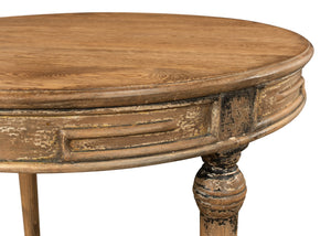 Sarreid French Tea Table - Elegant Warm Brown Pine Finish, Handcrafted In Beijing For Timeless Style Brown  29697
