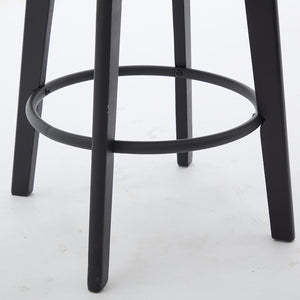 English Elm Modern Velvet Swivel Barstools Tufted Upholstery Rivet Trim for Kitchen Island or Home Bar W2311P227681