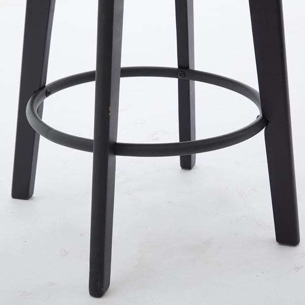 English Elm Modern Velvet Swivel Barstools Tufted Upholstery Rivet Trim for Kitchen Island or Home Bar W2311P227681