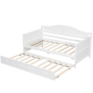 English Elm Twin Cottage Beadboard Daybed with Pull Out Trundle Solid Pine Guest Room Frame N708P357100K