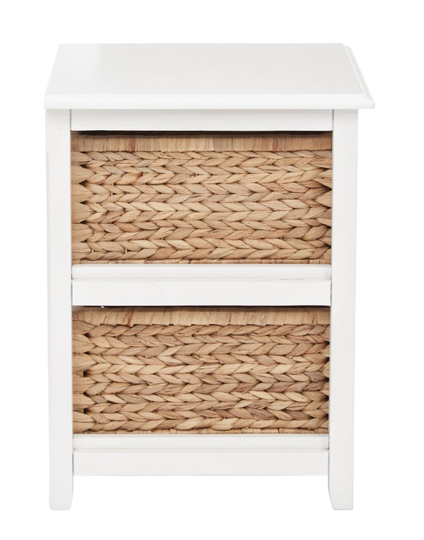 OSP Home Furnishings Seabrook Two-Tier Storage Unit White