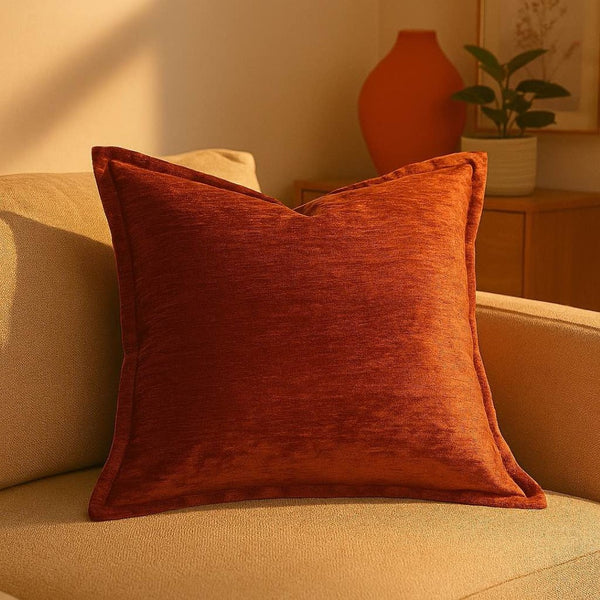 English Elm Homey Cozy Velvet Throw Pillows Plush Set of Two for Luxe Living Room Decor Reddish Brown B357P465719