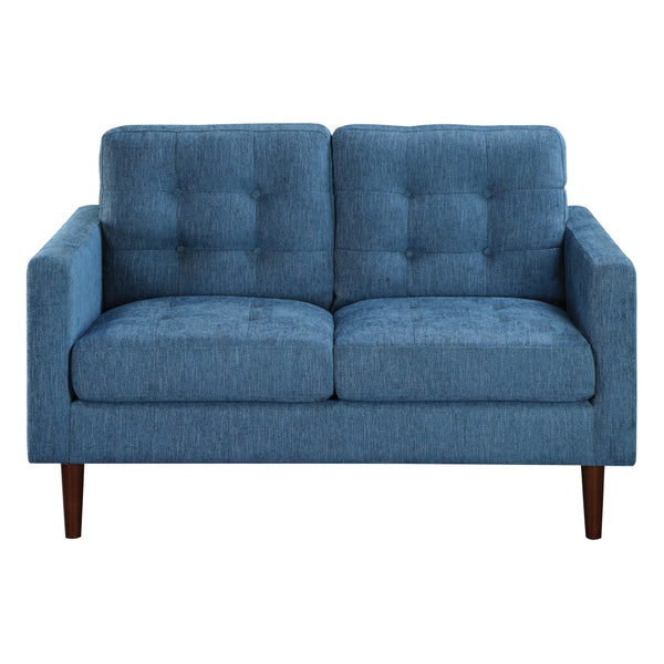 OSP Home Furnishings Grayburn Mid-Century Loveseat Navy