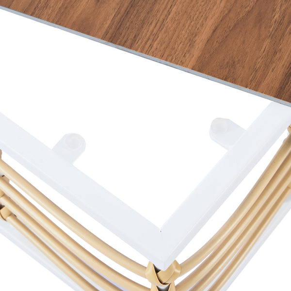 English Elm TOPMAX Modern Minimalist 7-Piece Metal Patio Sectional Sofa Set with All-Weather Rattan, Cushions and Coffee Table for Versatile Indoor Outdoor Entertaining White SP100026AAK