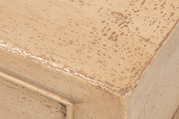 Sarreid Jeweler's Console Table - Hand-painted Pine With 5 Spacious Drawers For Elegant Storage Solutions Ivory  29721