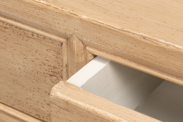 Sarreid Jeweler's Console Table - Hand-painted Pine With 5 Spacious Drawers For Elegant Storage Solutions Ivory  29721