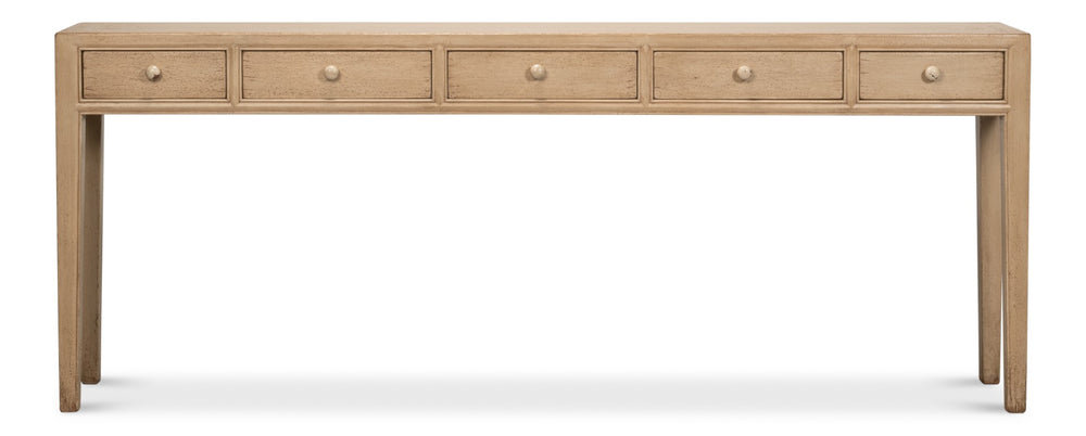 Sarreid Jeweler's Console Table - Hand-painted Pine With 5 Spacious Drawers For Elegant Storage Solutions Ivory  29721