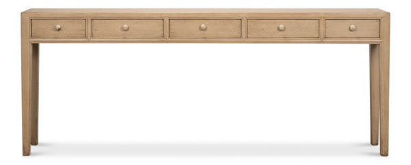 Sarreid Jeweler's Console Table - Hand-painted Pine With 5 Spacious Drawers For Elegant Storage Solutions Ivory  29721