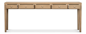 Sarreid Jeweler's Console Table - Hand-painted Pine With 5 Spacious Drawers For Elegant Storage Solutions Ivory  29721