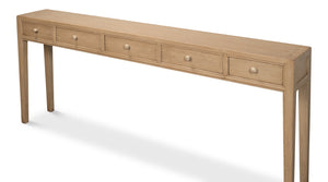 Sarreid Jeweler's Console Table - Hand-painted Pine With 5 Spacious Drawers For Elegant Storage Solutions Ivory  29721