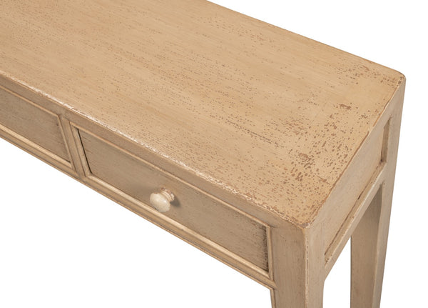 Sarreid Jeweler's Console Table - Hand-painted Pine With 5 Spacious Drawers For Elegant Storage Solutions Ivory  29721