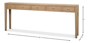 Sarreid Jeweler's Console Table - Hand-painted Pine With 5 Spacious Drawers For Elegant Storage Solutions Ivory  29721