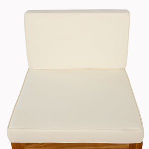 English Elm Christopher Knight Home® - Patio Dining Chairs Set Of 2 - Elegant Acacia Wood With Plush Beige Cushions For Comfort & Style N779P195372B