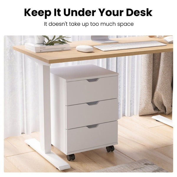 English Elm 3-drawer Rolling Wood File Cabinet on Casters for Home Office Under Desk Storage T3623P493349