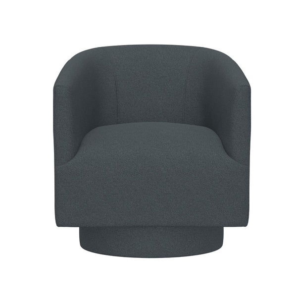 English Elm Wallace & Bay - Blue Swivel Accent Chair - Contemporary Midnight Blue Design For Stylish Comfort & Versatile Use B361P384448-GIGA