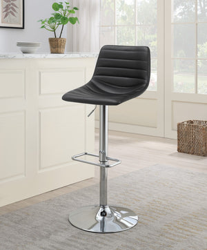 OSP Home Furnishings Araceli Height Adj Stool  - Set of 2 Black