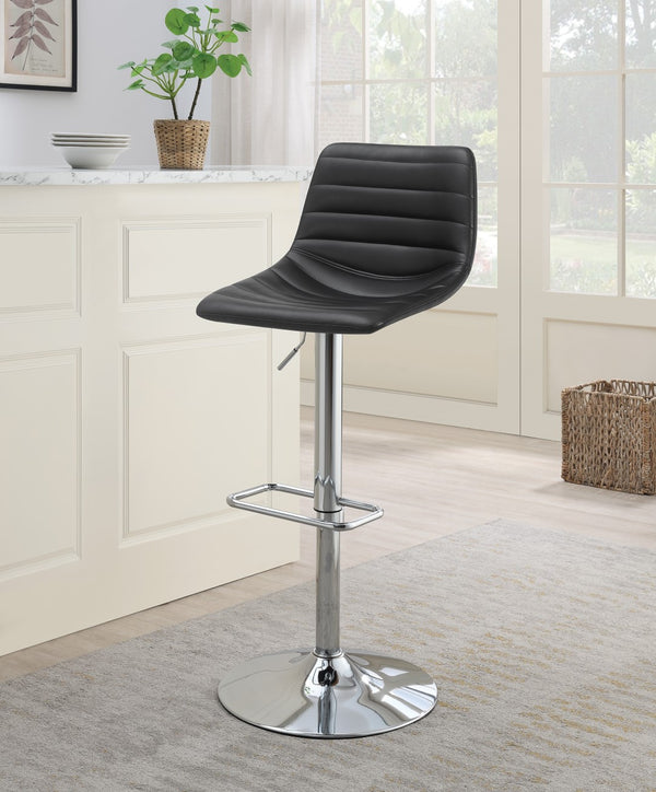 OSP Home Furnishings Araceli Height Adj Stool  - Set of 2 Black